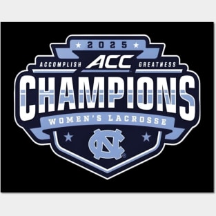 North Carolina Tar Heels 2025 ACC Women’s Lacrosse Tournament Champions Posters and Art